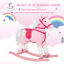 Kid Plush Rocking Horse Ride-on Baby Girl Toy Pony w/ Realistic Sound Pink