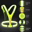 LED Reflective Running Biking Vest, High Visibility Warning Lights Safety Gear