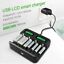 8 Slots Smart Battery Charger LCD Display For AA/AAA/C/D Rechargeable Batteries