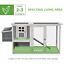64&quot; Wooden Chicken Coop Hen House with Openable Hollow Sheet Roof Tray