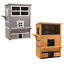 Feral Cat House Outdoor, 3-Tier Kitty Shelter, Weather Resistant, w/ Escape Door