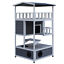 Feral Cat House, Kitten Condo Shelter w/ Raised Base &amp; Asphalt Roof, Grey 842525142885