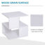 Modern Square 2 Tier Coffee Side Table Storage Shelf Rack Living Room White
