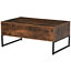 HOMCOM Foldable  Lift Top Coffee Table Convertible Furniture with 2 Storage