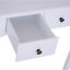 2-PC Dressing Table Set Vanity Makeup Desk Mirror Stool 5 Drawers Bedroom White