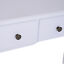 2-PC Dressing Table Set Vanity Makeup Desk Mirror Stool 5 Drawers Bedroom White
