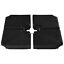 4 Piece Cantilever Offset Umbrella Base Stand Parasol Weights Water, Sand Black