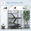 Large Rolling Steel Small Animal Habitat W/ Hammock &amp; 4 Doors, Removable Tray