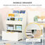Kids Storage Bookcase Stand w/ Display Shelves &amp; Drawer for Toys &amp; Books, White