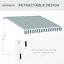 8&apos;x7&apos; Manual Retractable Patio Awning Shelter UV Protection