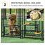 4.6&apos; x4.6&apos; x5&apos; Indoor/Outdoor Metal Dog Kennel House w/ 2 Food Bowls &amp; Lock 196393159187