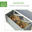 64&quot; Wooden Chicken Coop Hen House with Openable Hollow Sheet Roof Tray