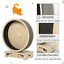 Wooden Pet Exercise Wheel with Carpet, Round Hamster-Wheel Style Cat Tree Grey 842525197304