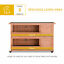 Outdoor Rabbit Hutch with Wheels, Quick on-the-Go Feeding, Wooden Rabbit Cage 196393256855
