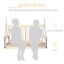 2-Person Heavy Duty Hanging Swinging Outside Front Bench w/ Fir Wood, Natural