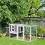 64&quot; Wooden Chicken Coop Hen House with Openable Hollow Sheet Roof Tray