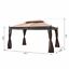 10x13ft Garden Gazebo Patio Double-Tiered Canopy Backyard Coffee