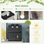 Reptile Cage Enclosure, Lizard Breeding Tank w/ Lamp Holders, Turtle, Chameleon 196393070970