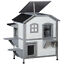 Wooden 2-Story Indoor or Outdoor Cat House W/ Escape Door, Cat Shelter, White 196393161340