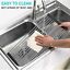 Kitchen Stainless Steel Sink Drain Rack Roll Up Dish Food Drying Drainer Mat