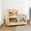 Large Hamster Cages and Habitats, Wooden Small Animal Cage w/ Seesaw, Tray