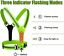 LED Reflective Running Biking Vest, High Visibility Warning Lights Safety Gear