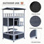 Feral Cat House, Kitten Condo Shelter w/ Raised Base &amp; Asphalt Roof, Grey 842525142885