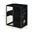Reptile Cage Enclosure, Lizard Breeding Tank w/ Lamp Holders, Turtle, Chameleon 196393070970