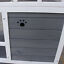 Feral Cat House, Kitten Condo Shelter w/ Raised Base &amp; Asphalt Roof, Grey 842525142885