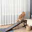Pet Ramp Bed Steps for Dogs Cats with Non-slip Carpet Top Platform Brown Grey