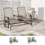 58&quot; 2 Person Glider Rocking Chair Garden Bench Outdoor Loveseat
