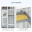 64.5&quot; Wooden Outdoor Bird Flight Aviary Cage Play House Finch Parrot Canary Grey 196393161333