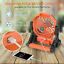Outdoor Portable Camping Tent Fan with LED Light Rechargeable Cordless Tent Lamp
