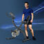 Recumbent Stationary Bike Adjustable Pressure Control Resistance Foldable w/ LCD