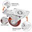 4pc 4 inch Heavy Duty Swivel Casters Wheels Directional Roller Bearing Fixed Set