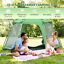 6 Person Camping Tent Pop-up Design with 4 Windows 2 Doors Portable Carry Bag