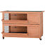 Outdoor Rabbit Hutch with Wheels, Quick on-the-Go Feeding, Wooden Rabbit Cage 196393256855