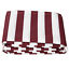 11&apos; x 10&apos; Retractable Awning Fabric Replacement UV Protection Canopy Red &amp; White