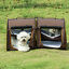 Large Portable Double Cat Pet Carrier Kennel Bag Oxford Travel Car Seat