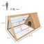 Outside Triangle Shaped Wooden Protective Pet House w/ Ventilating Wire, Yellow