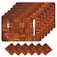 5PCS Wooden Design PVC Dining Table Placemat For Refrigerator Drawer