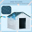 Plastic Dog House for Medium Dogs, Puppy Shelter Kennel w/ Door Opening, Blue