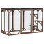 Cat Cage Wooden Pet Enclosure with Waterproof Roof, Platforms, Lock, Brown