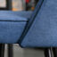 Set of 2 Upholstered Barstools Fabric Bar Chairs with Gold-Capped Steel Legs