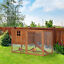 PawHut Deluxe Wood Poultry Chicken Coop Run Backyard Nesting Box Hen House Hutch