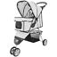 3 Wheels Pet Stroller Folding Dog Carrying Cart w/ Brake Canopy Travel