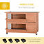 Outdoor Rabbit Hutch with Wheels, Quick on-the-Go Feeding, Wooden Rabbit Cage 196393256855