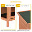 Bunny Hutch with Dividers Asphalt Roof for Small Animals and Outdoors, Orange
