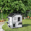 Wooden 2-Story Indoor or Outdoor Cat House W/ Escape Door, Cat Shelter, White 196393161340