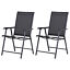 2-PCS Foldable Steel Garden Chairs Outdoor Patio Yard Park Furniture